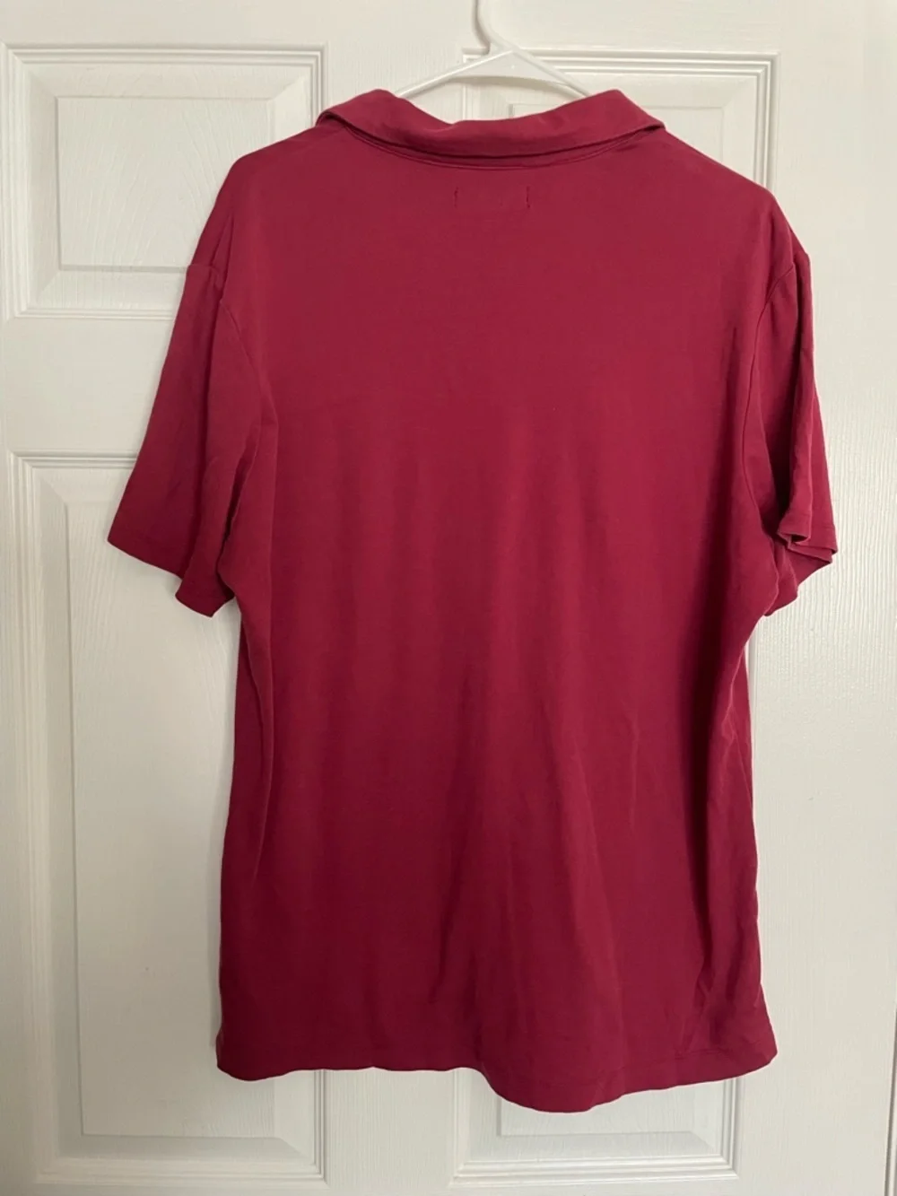 Banana Republic Men's Large Burgundy Short-Sleeve Polo